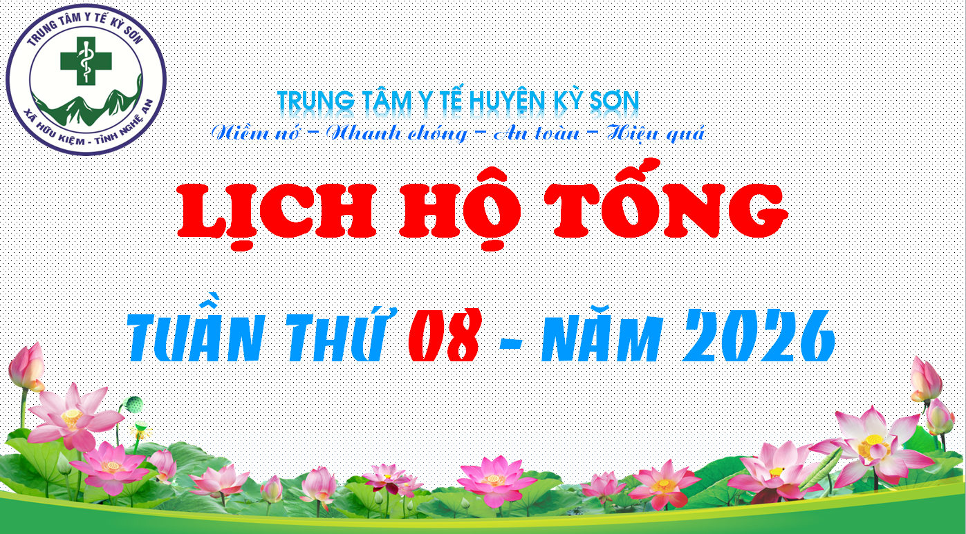 LỊCH HỘ TỐNG TOÀN VIỆN TUẦN THỨ 08 NĂM 2026