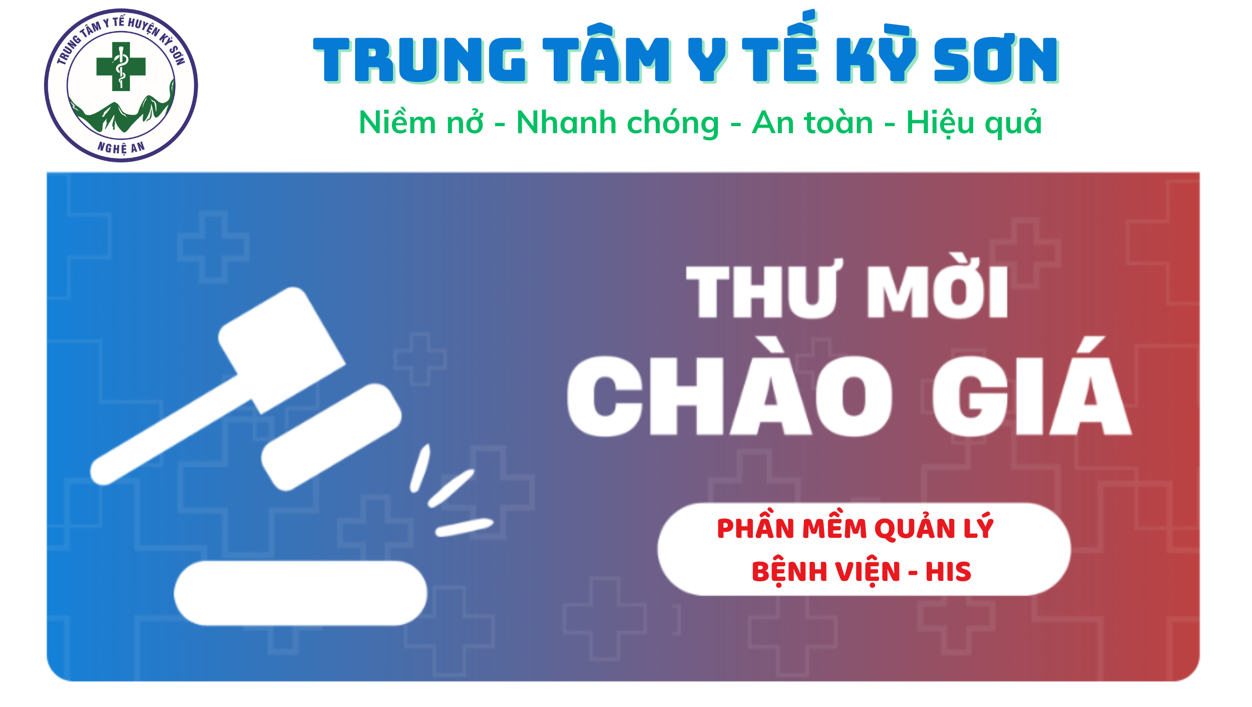 Thư mời chào giá gói thầu dịch vụ Cung cấp hệ thống phần mềm quản lý bệnh viện HIS năm 2025