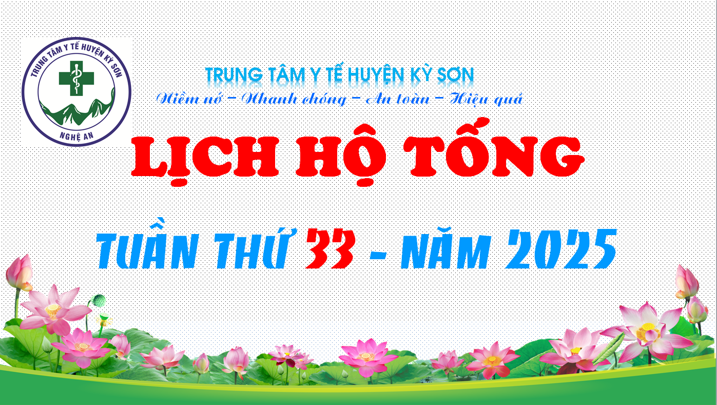 LỊCH HỘ TỐNG TUẦN THỨ 33 NĂM 2025