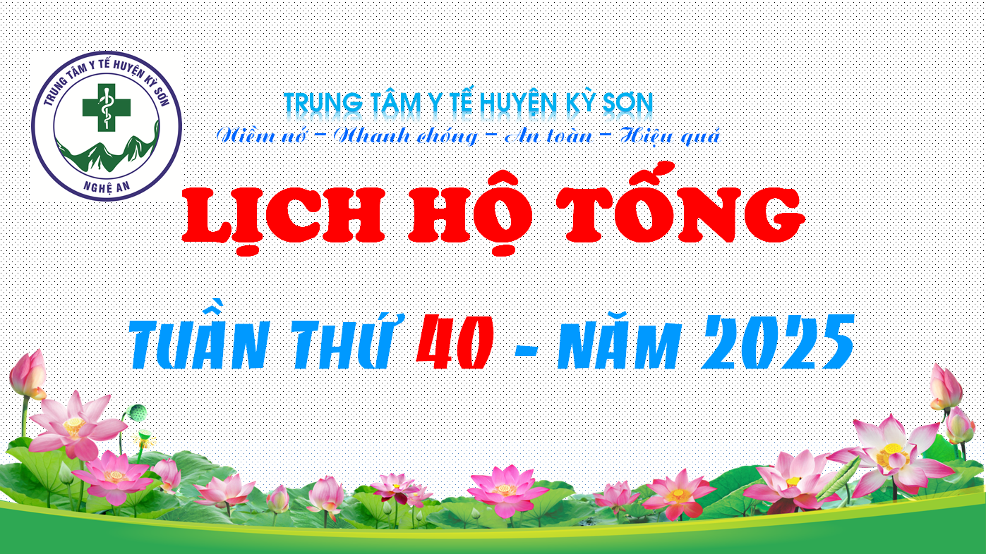 LỊCH HỘ TỐNG TUẦN THỨ 40 NĂM 2025