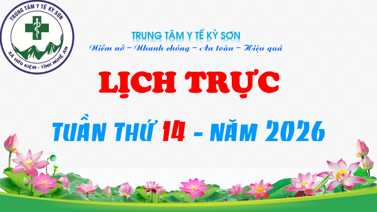 LỊCH TRỰC TOÀN VIỆN TUẦN THỨ 14 NĂM 2026