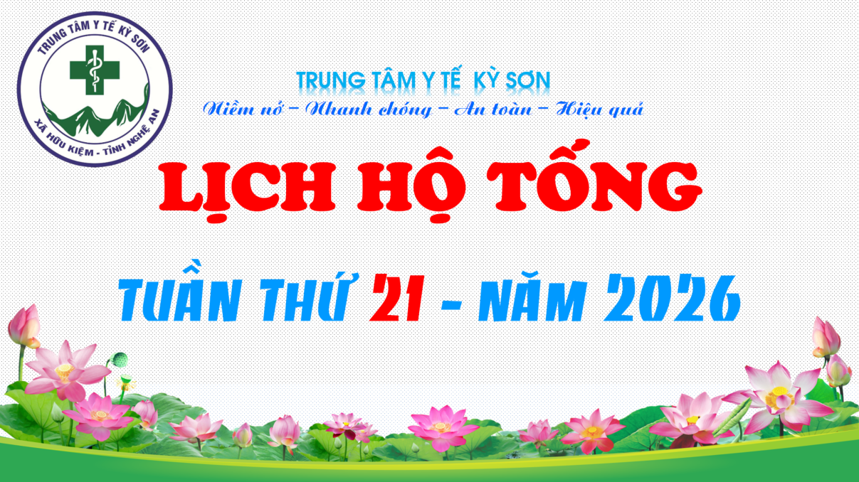 LỊCH HỘ TỐNG TUẦN THỨ 21 NĂM 2026