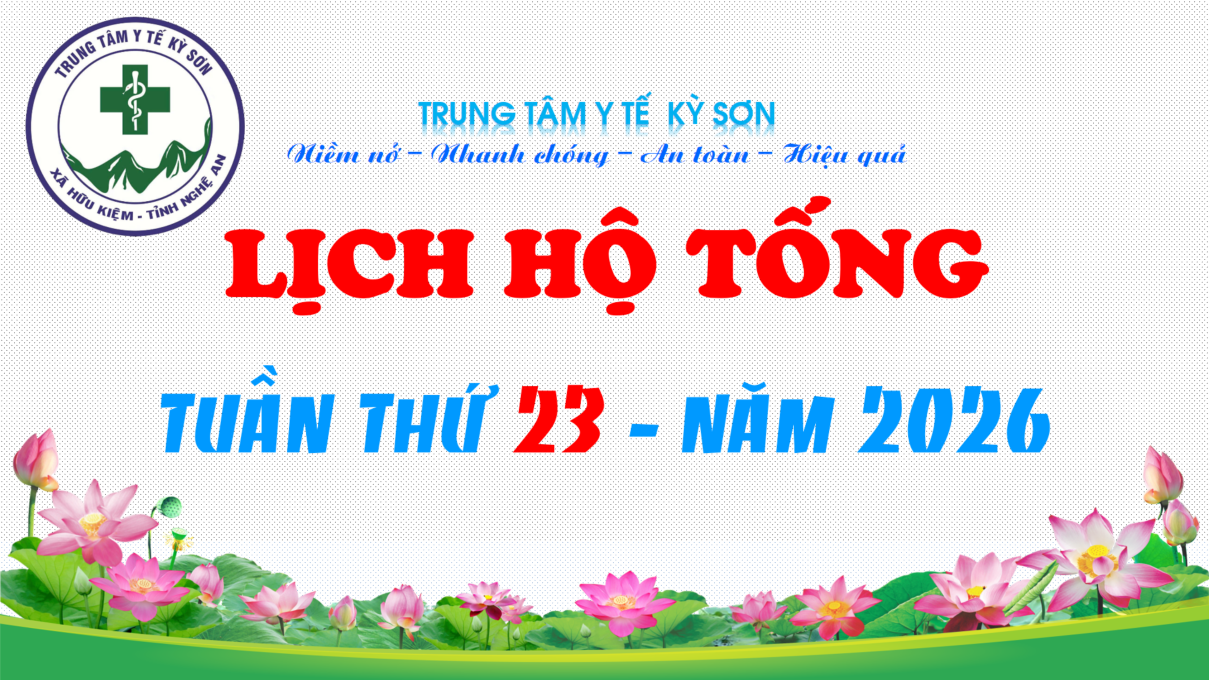LỊCH HỘ TỐNG TUẦN THỨ 23 NĂM 2026