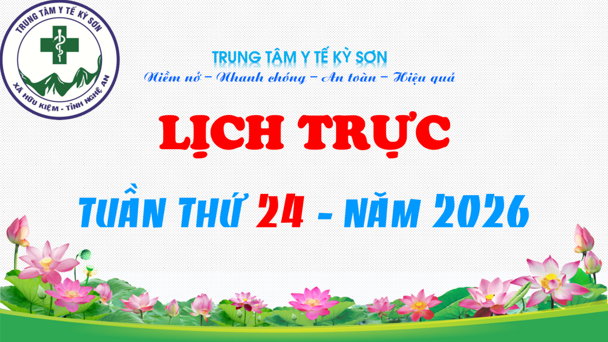 LỊCH TRỰC TOÀN VIỆN TUẦN THỨ 24 NĂM 2026